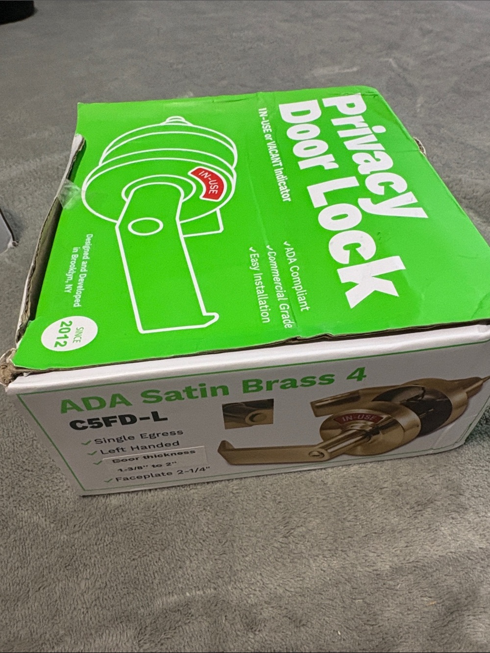 Privacy Door Lock - Satin Brass - Unbranded